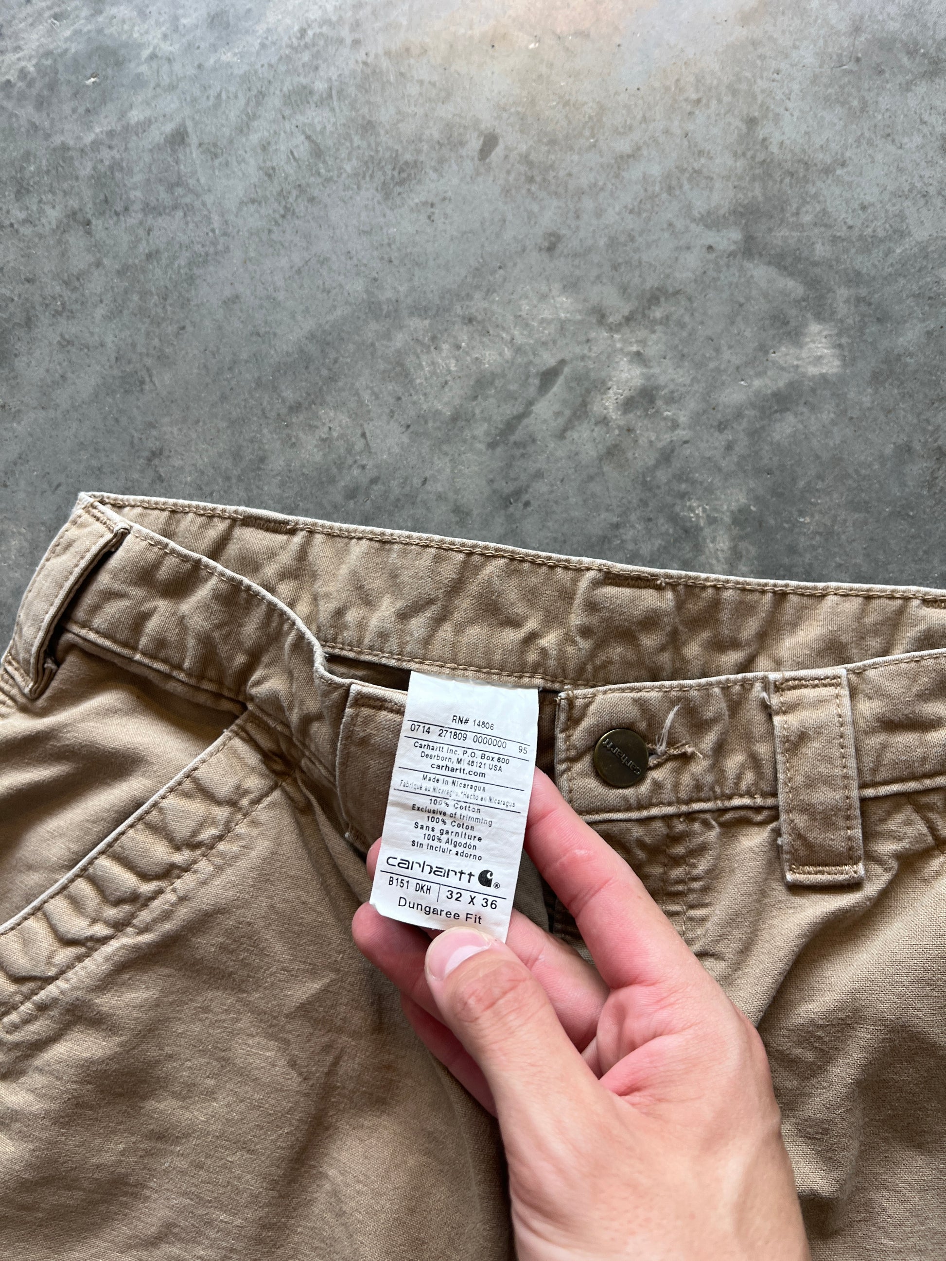 Vintage Tan Carhartt Carpenter Pants - 32x36