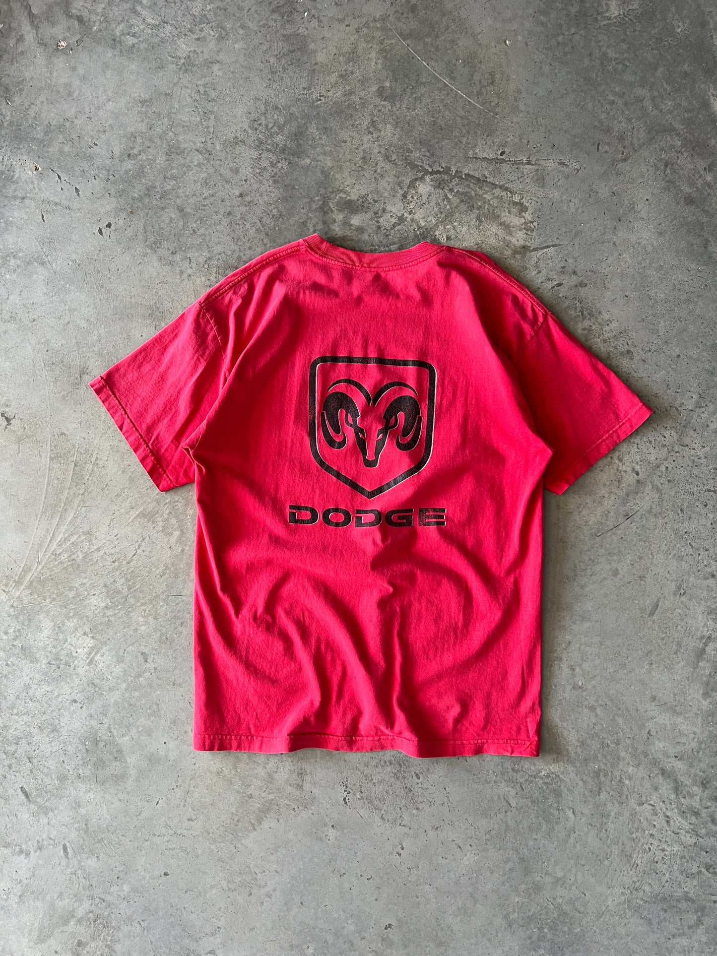 Vintage Red Dodge Spellout Shirt - XL