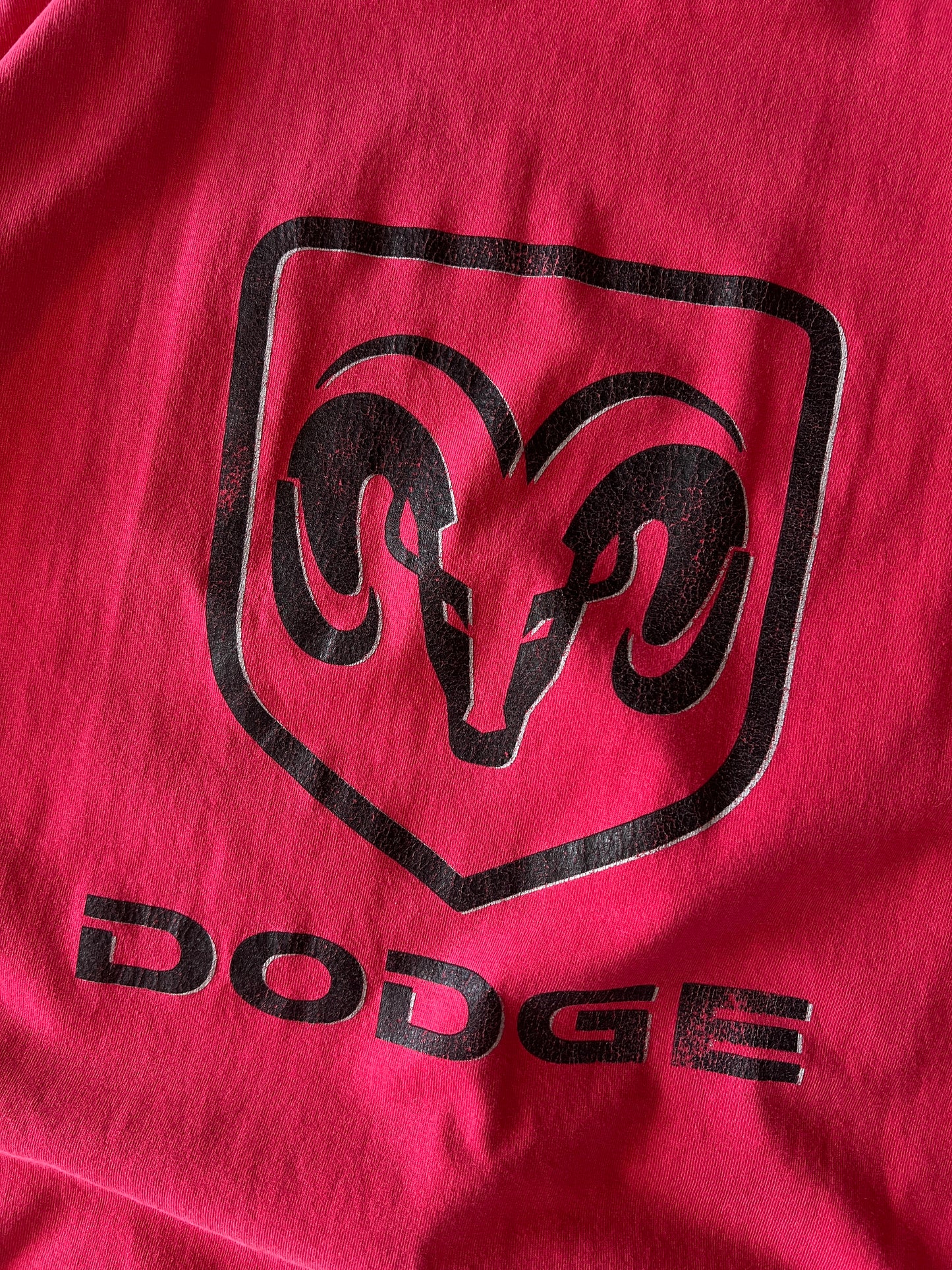 Vintage Red Dodge Spellout Shirt - XL