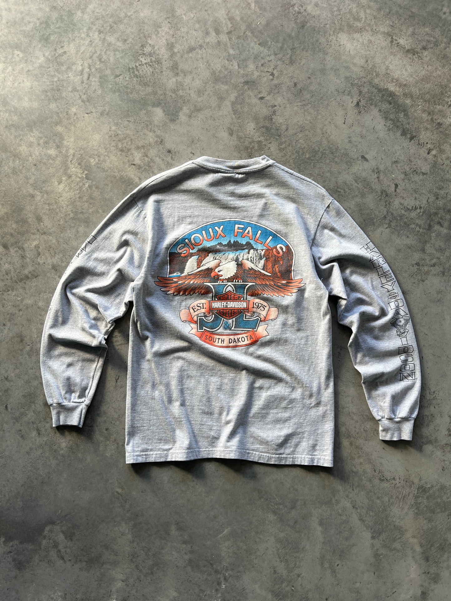 Vintage Smokey Grey Harley Davidson Shirt - M