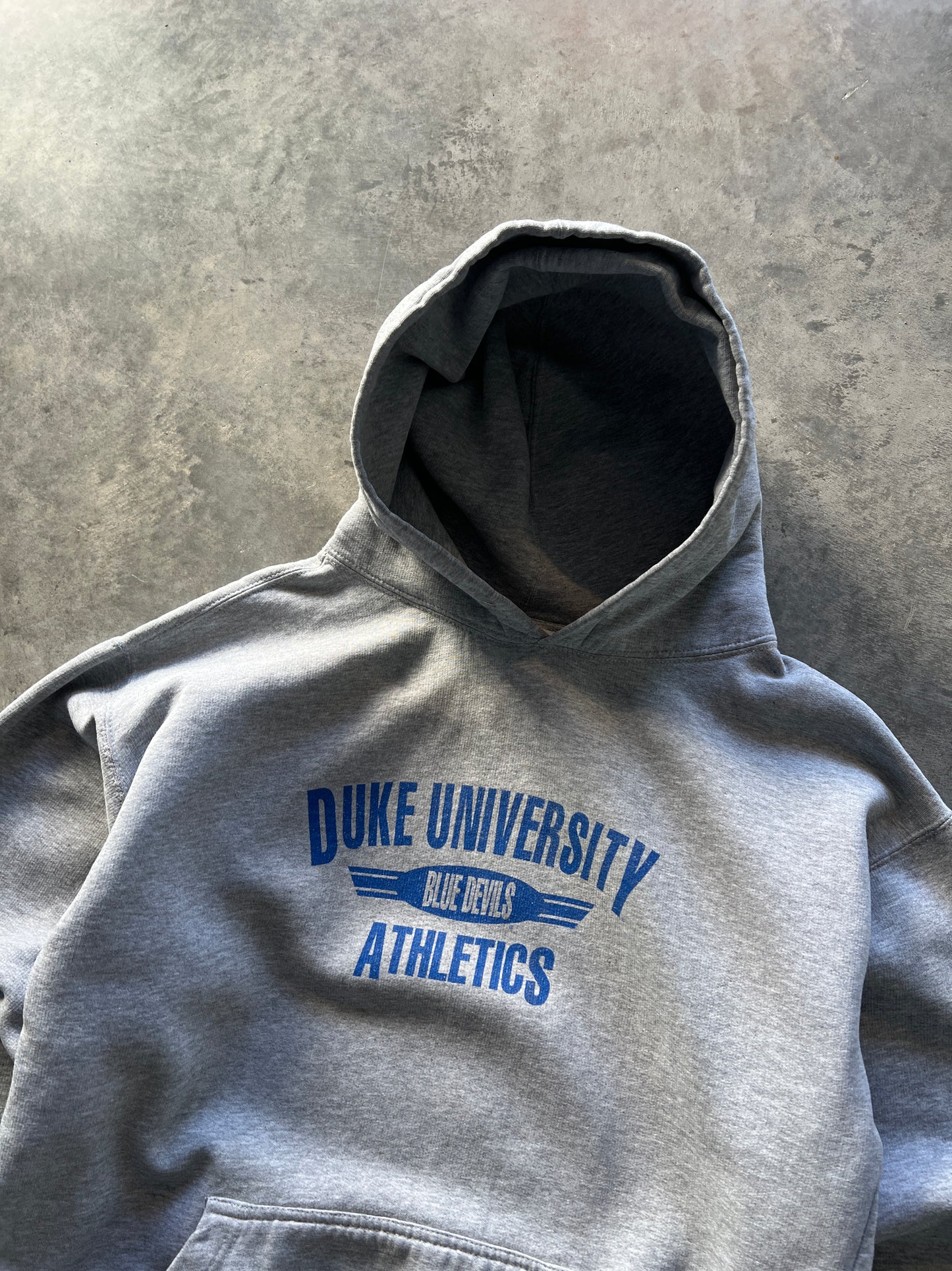 Vintage Heather Grey Duke Athletics Hoodie - M