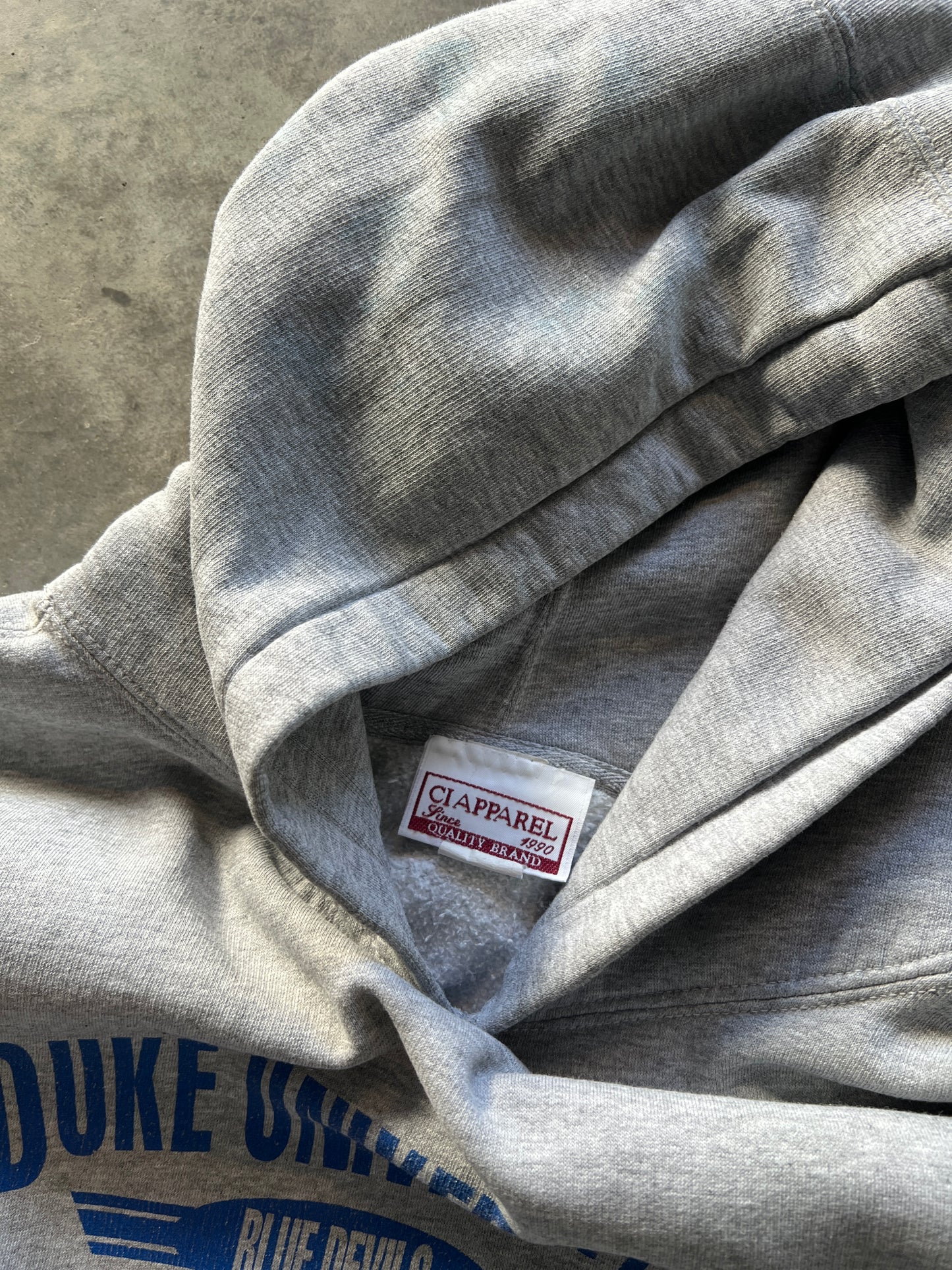 Vintage Heather Grey Duke Athletics Hoodie - M