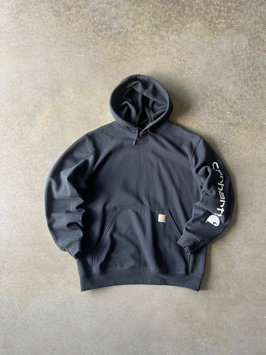 Vintage Black Carhartt Hoodie - L