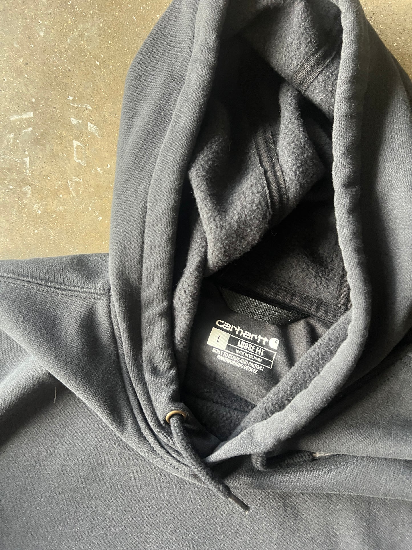 Vintage Black Carhartt Hoodie - L