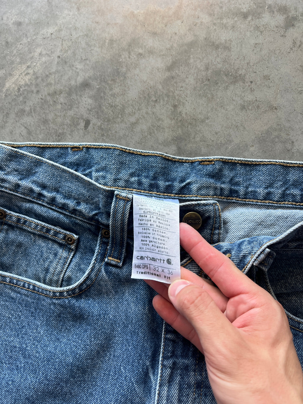 Vintage Blue Carhartt Carpenter Pants - 32x36