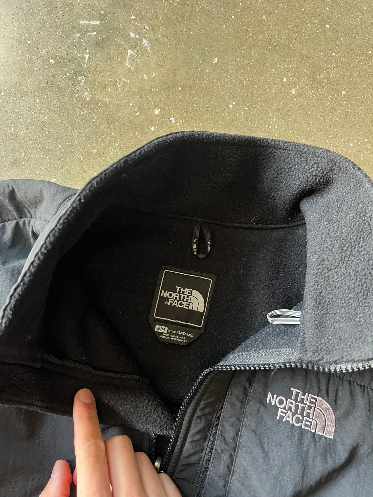 Vintage Black North Face Fleece Zipper Jacket - M