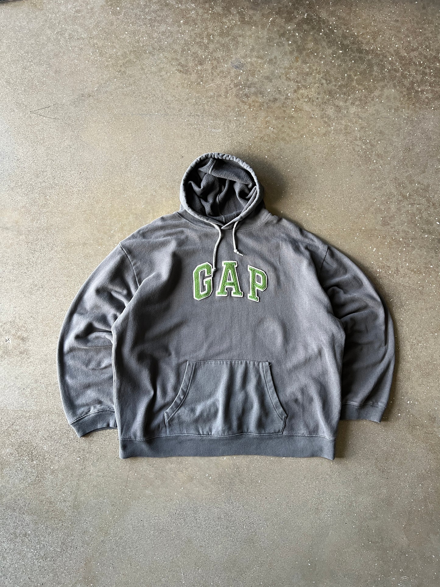 Vintage Grey Gap Spellout Hoodie - XXL