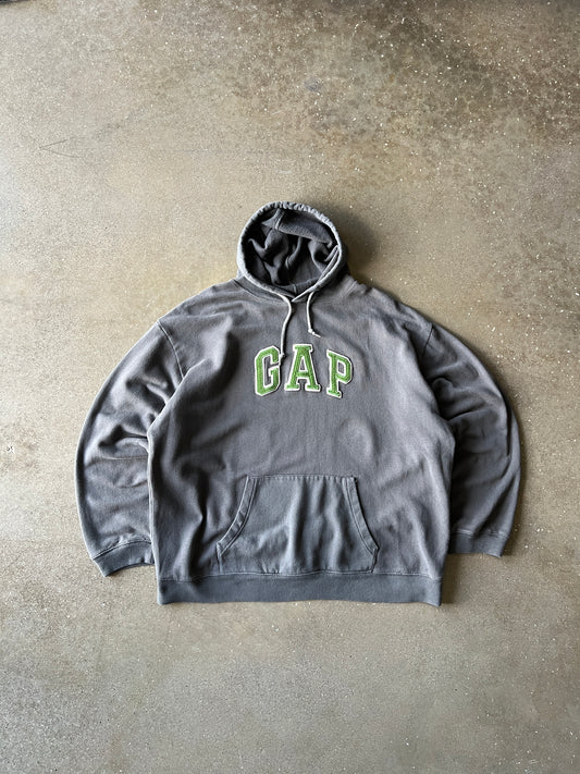 Vintage Grey Gap Spellout Hoodie - XXL