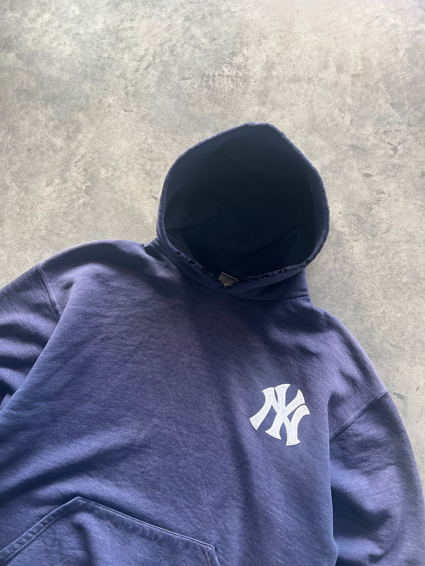 Vintage Sun Faded Yankees Blank Hoodie - M