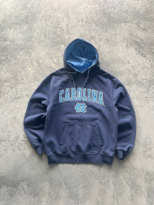 Vintage Deep Blue Carolina Spellout Hoodie - M