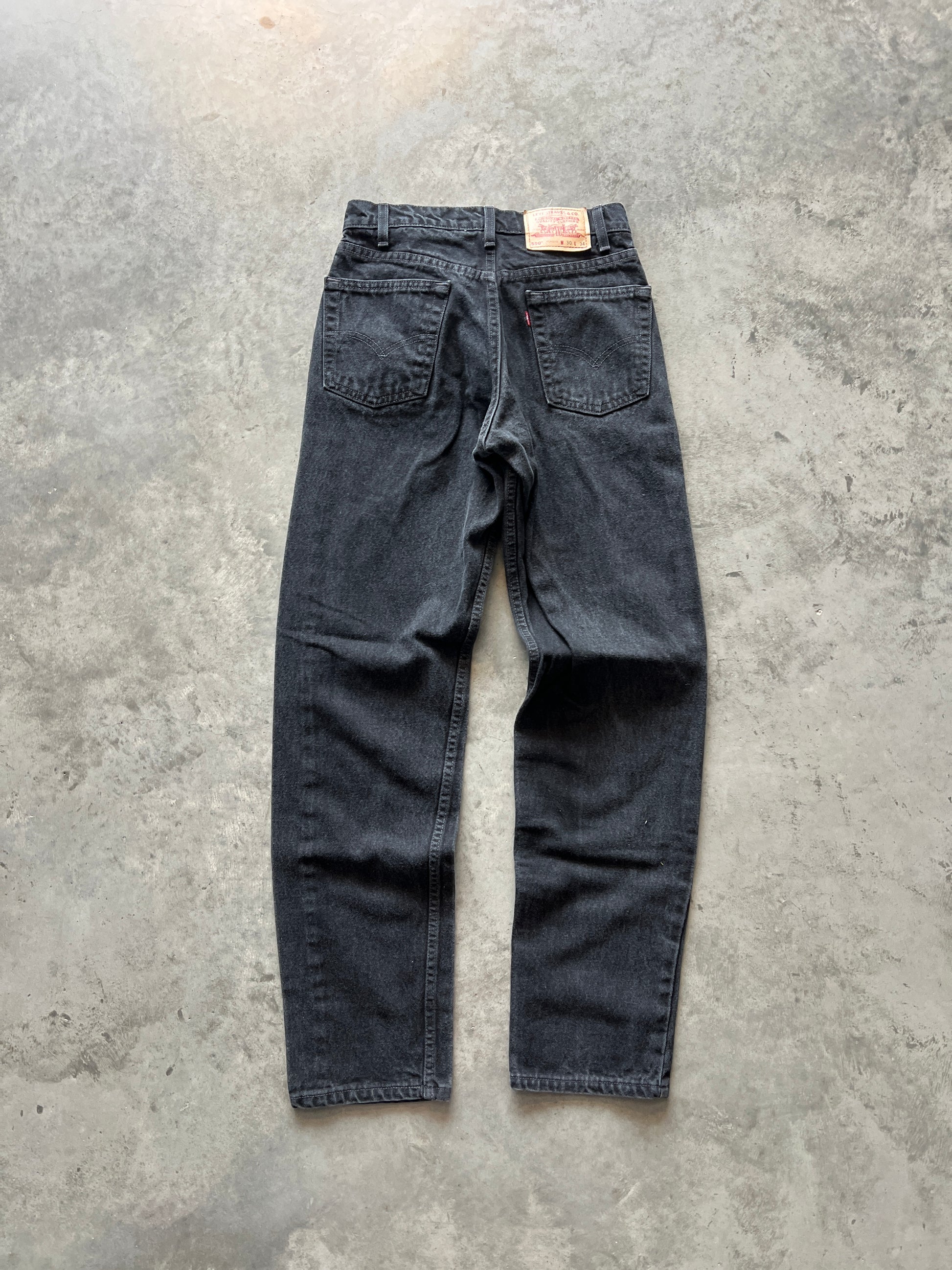 Vintage Dark Black Levi Pants - 30x34