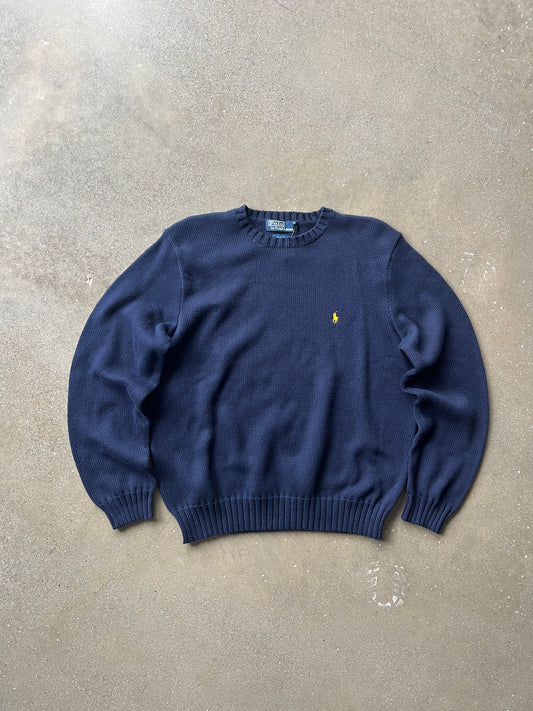 Vintage Dark Blue Polo Crew - L