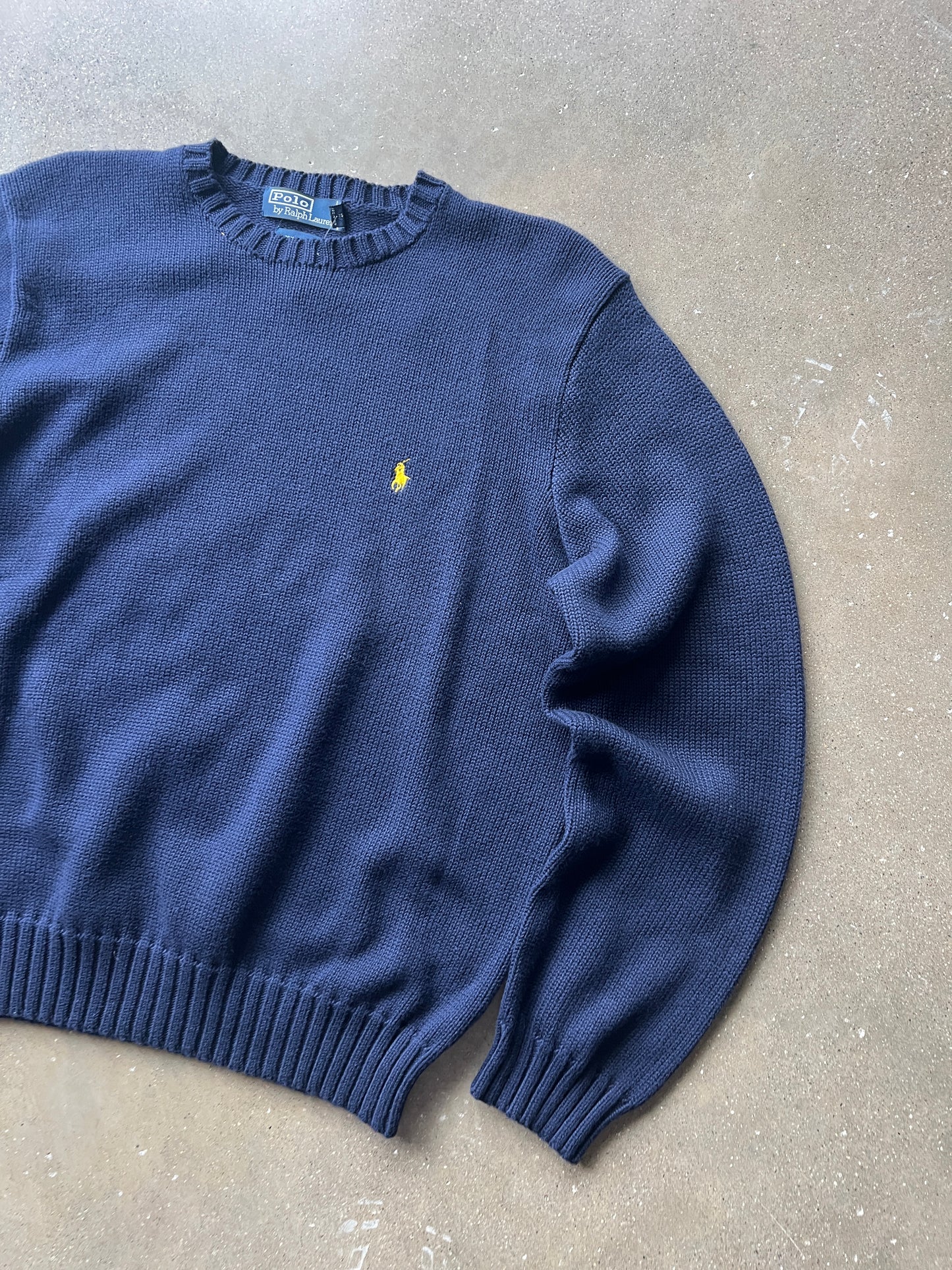 Vintage Dark Blue Polo Crew - L