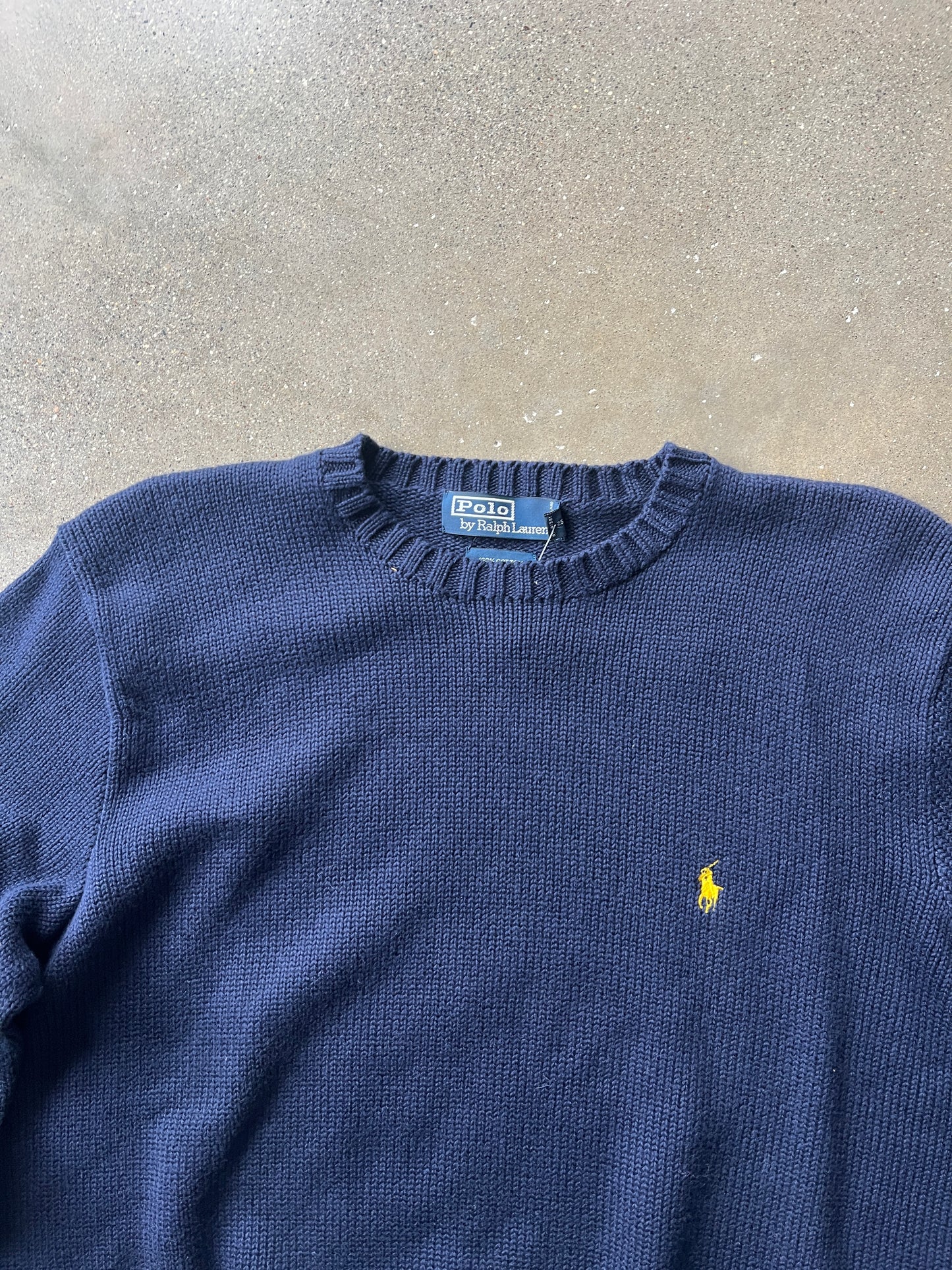 Vintage Dark Blue Polo Crew - L