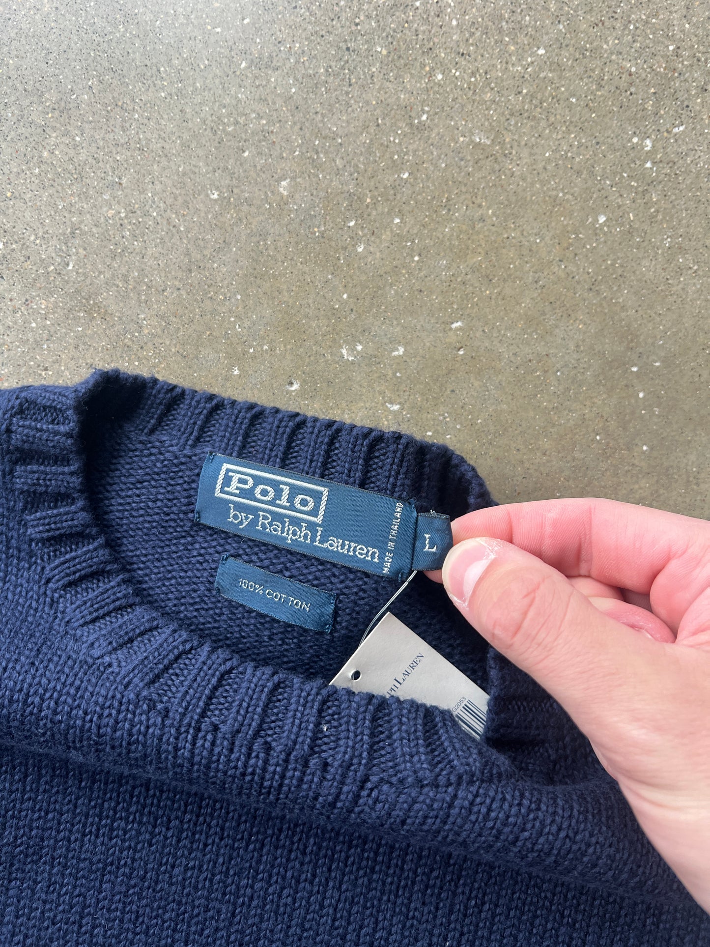 Vintage Dark Blue Polo Crew - L