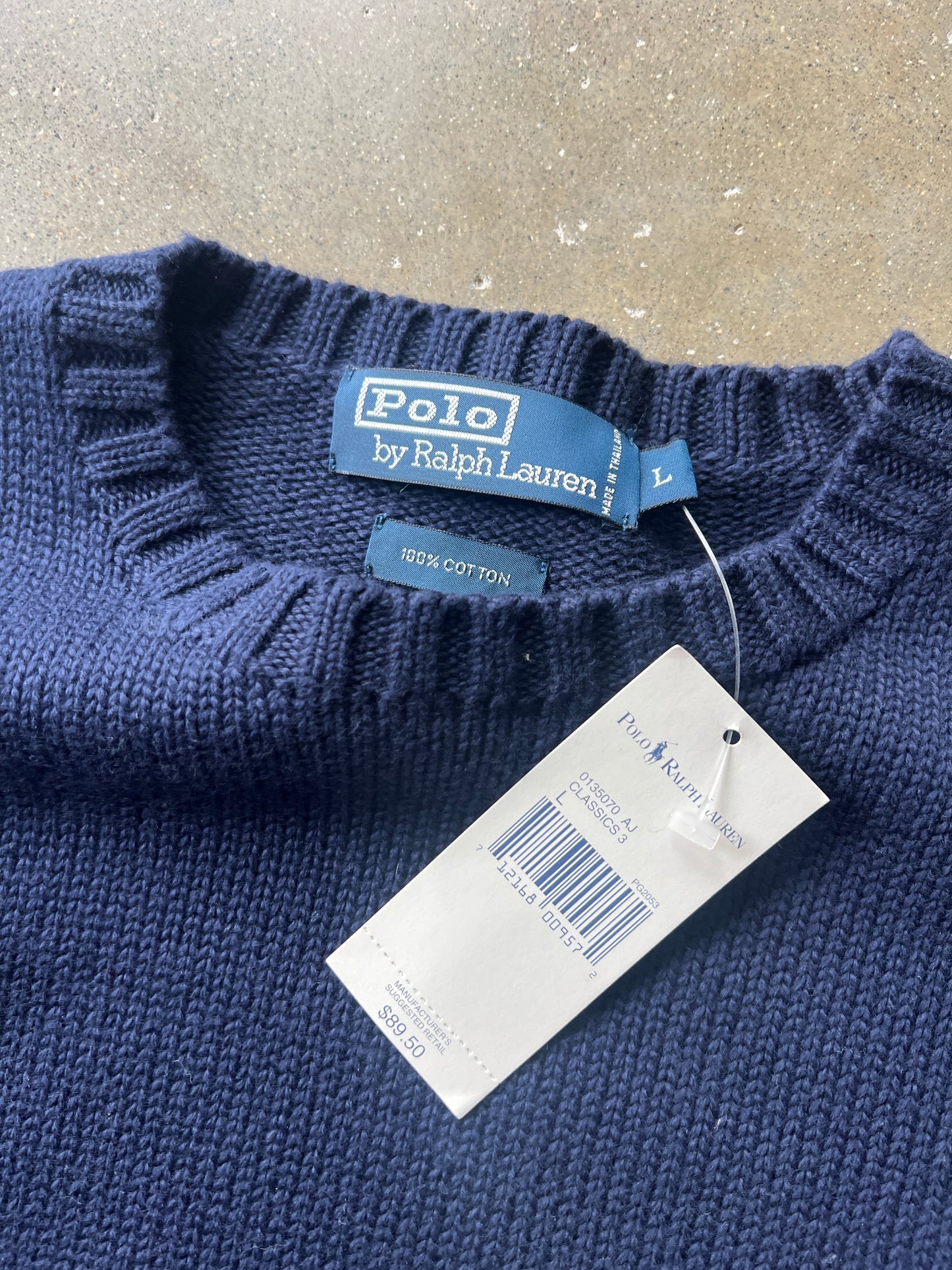 Vintage Dark Blue Polo Crew - L