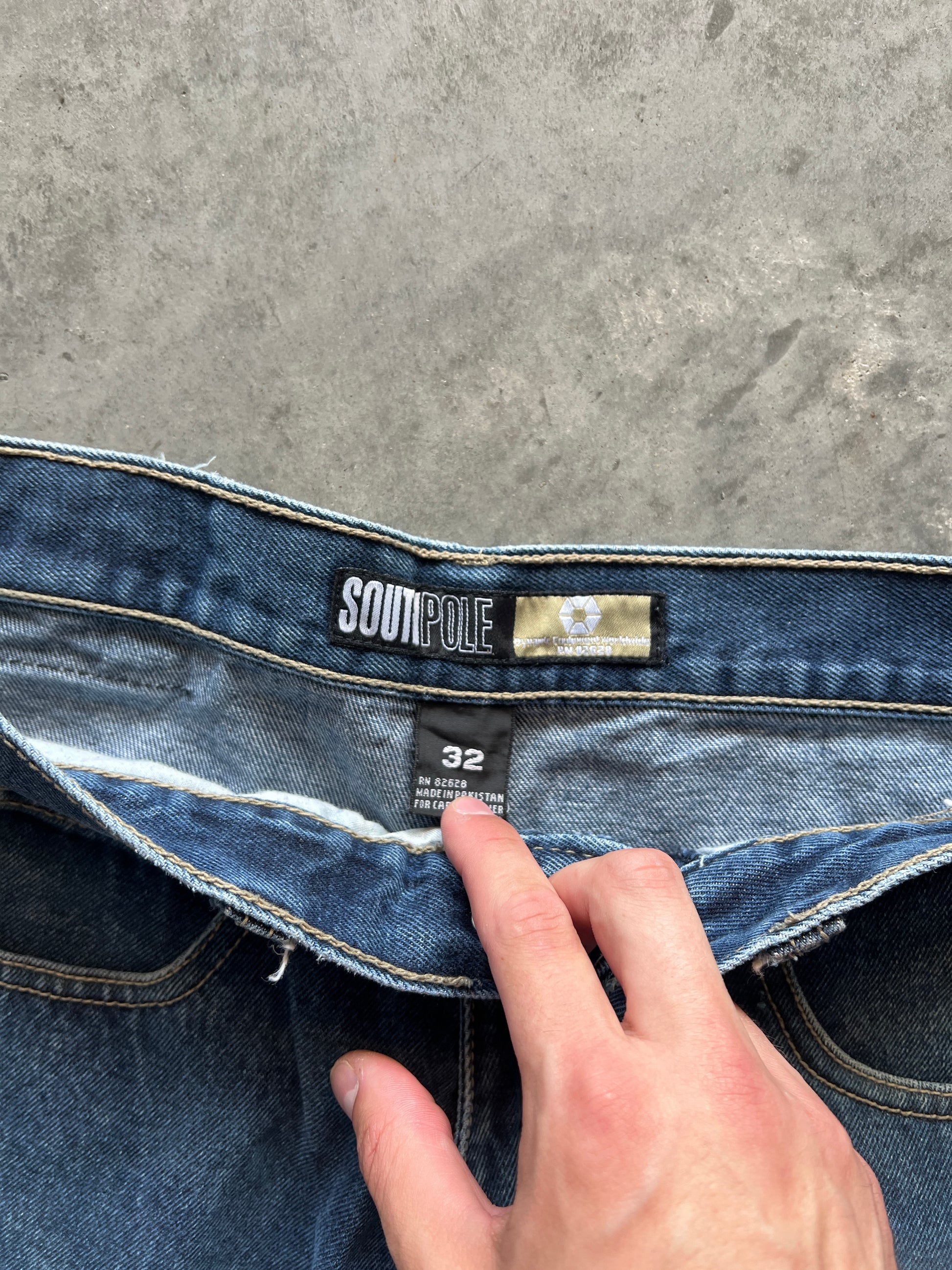 Vintage Deep Blue Southpole Baggy Jeans - 32x30