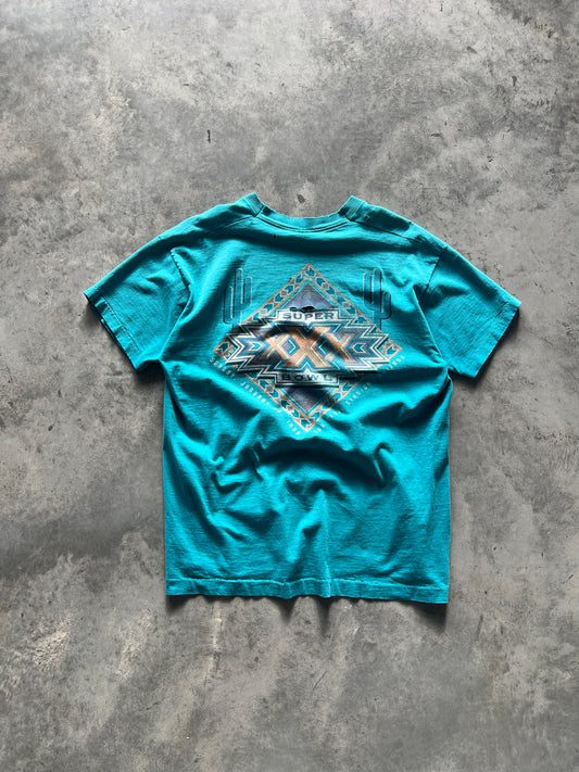 Vintage Teal Blue Superbowl Shirt - M