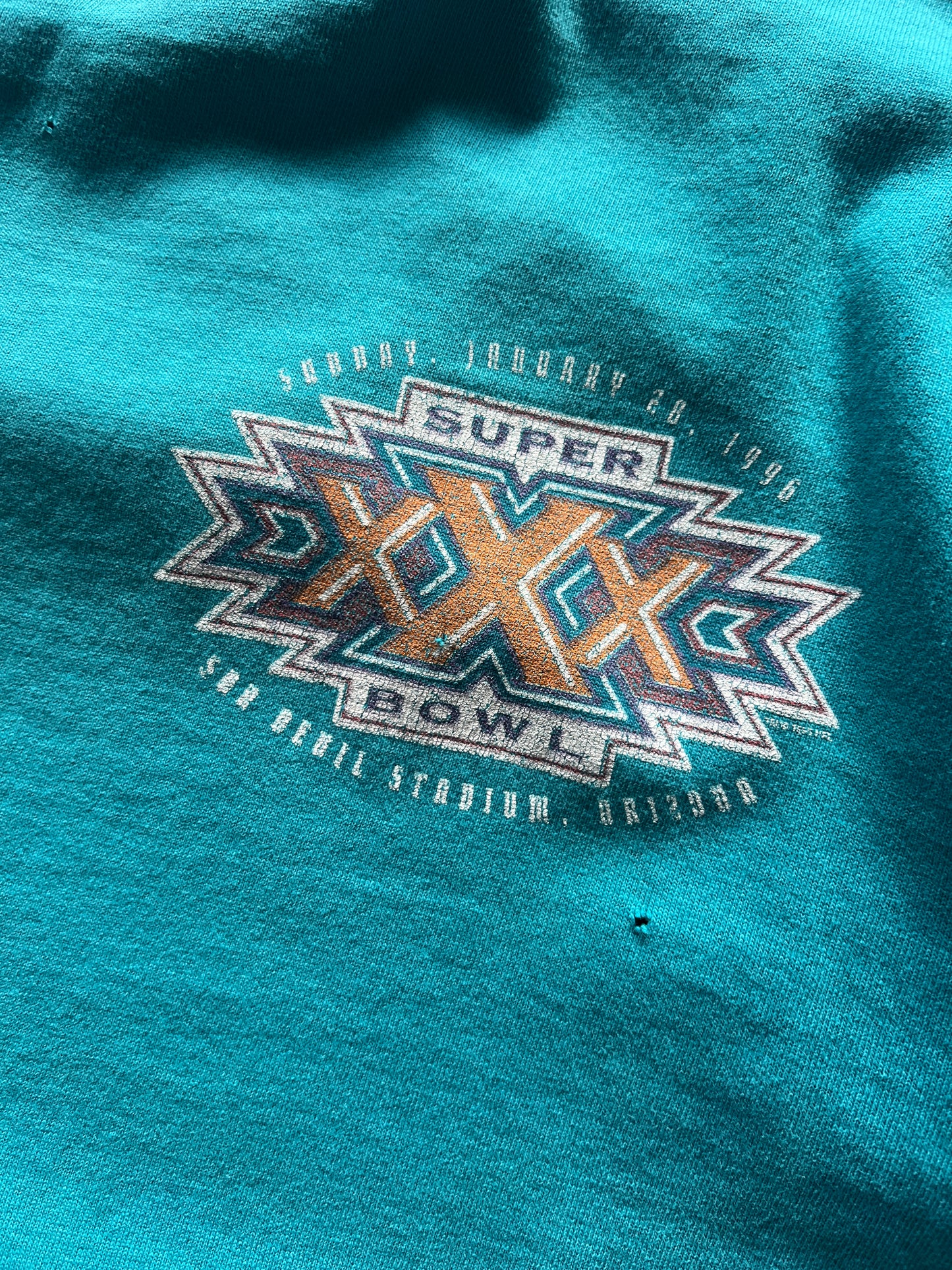 Vintage Teal Blue Superbowl Shirt - M