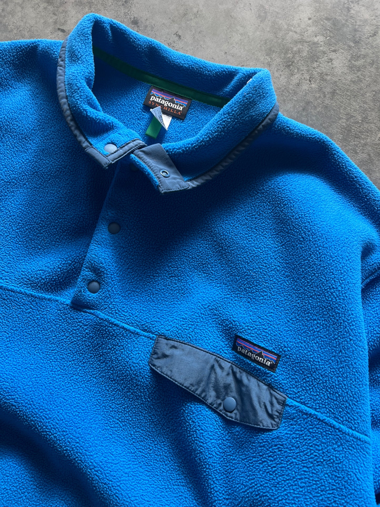 Vintage Royal Blue Patagonia Synchilla Fleece - XL