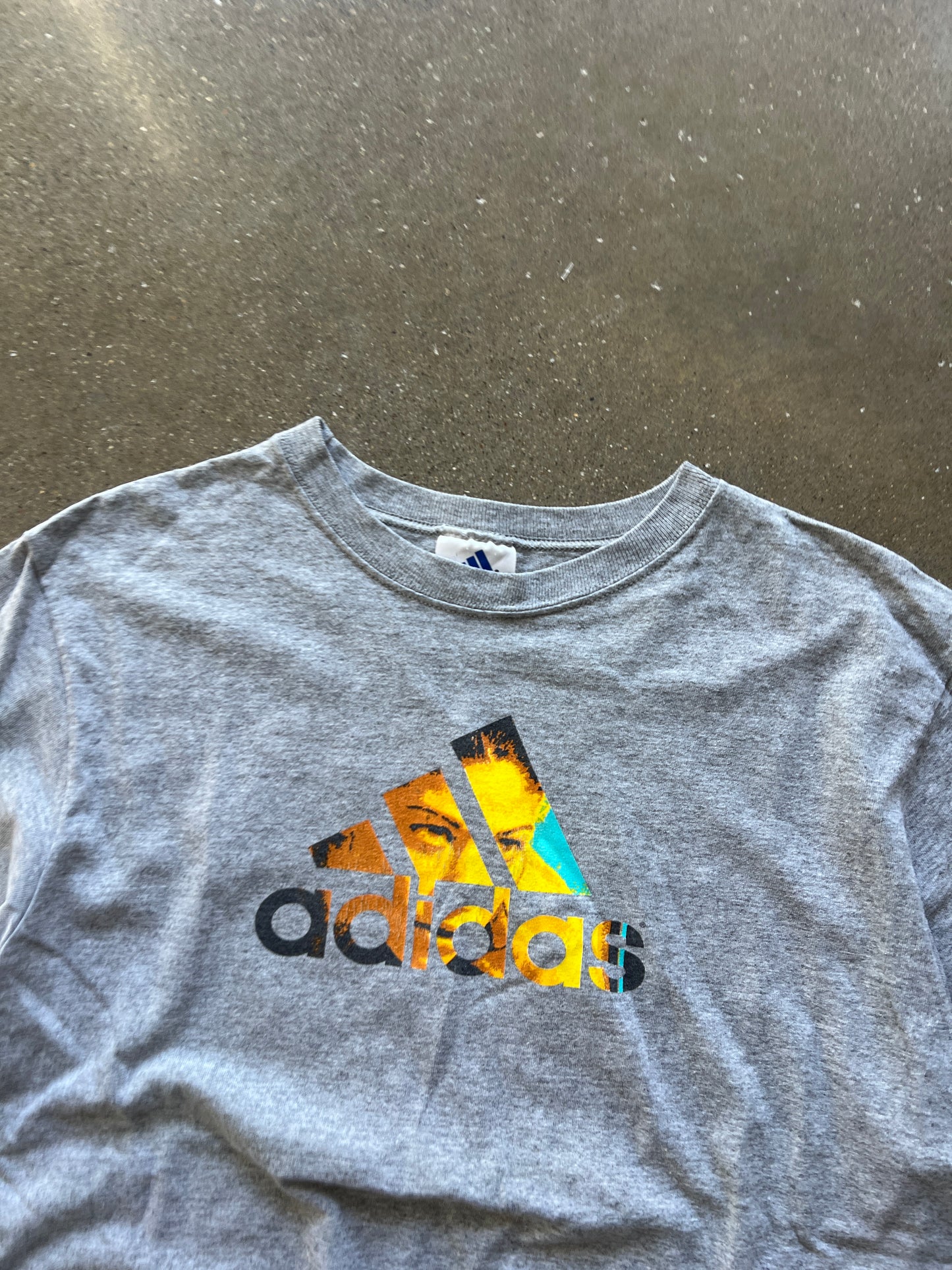 Vintage Grey Adidas Logo Shirt - M