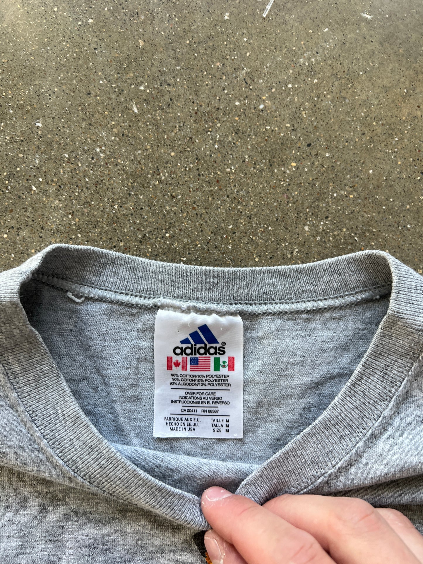 Vintage Grey Adidas Logo Shirt - M