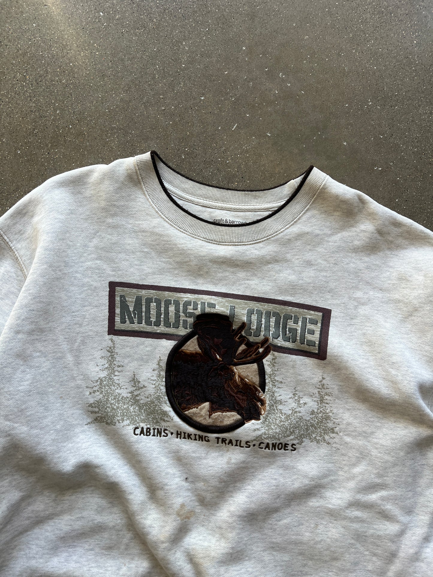 Vintage Croft & Borrow Nature Crew Distressed - XL