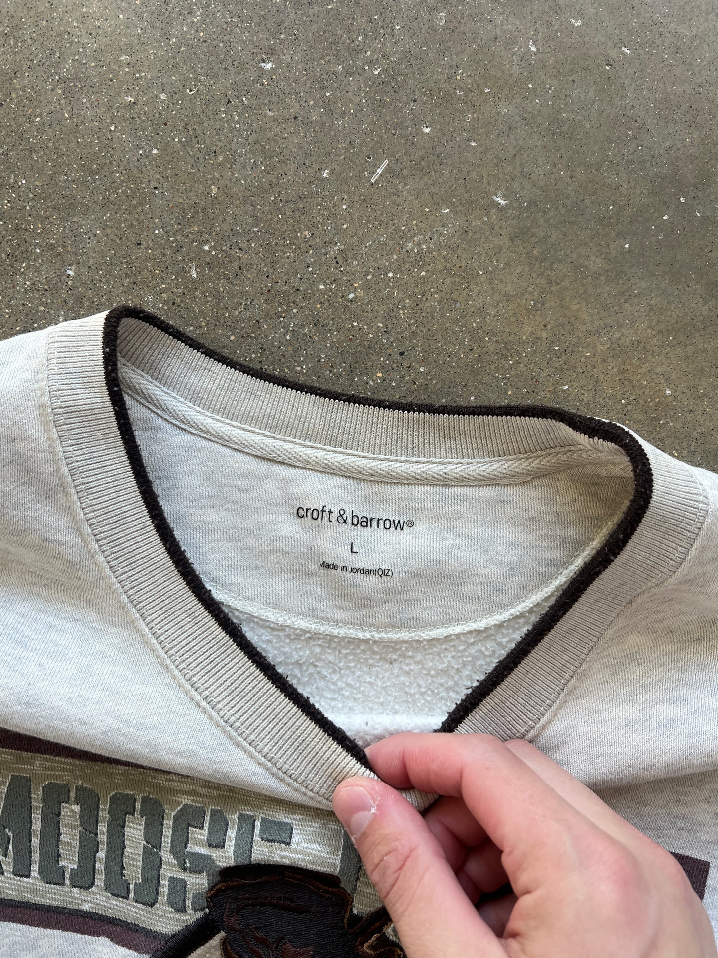 Vintage Croft & Borrow Nature Crew Distressed - XL