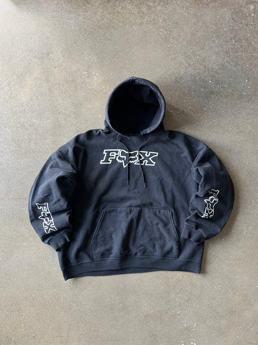 Vintage Black Fox Racing Hoodie - XL