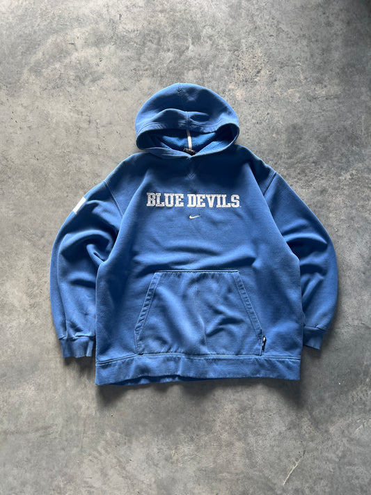 Vintage Royal Blue Duke Spellout Hoodie - XXL