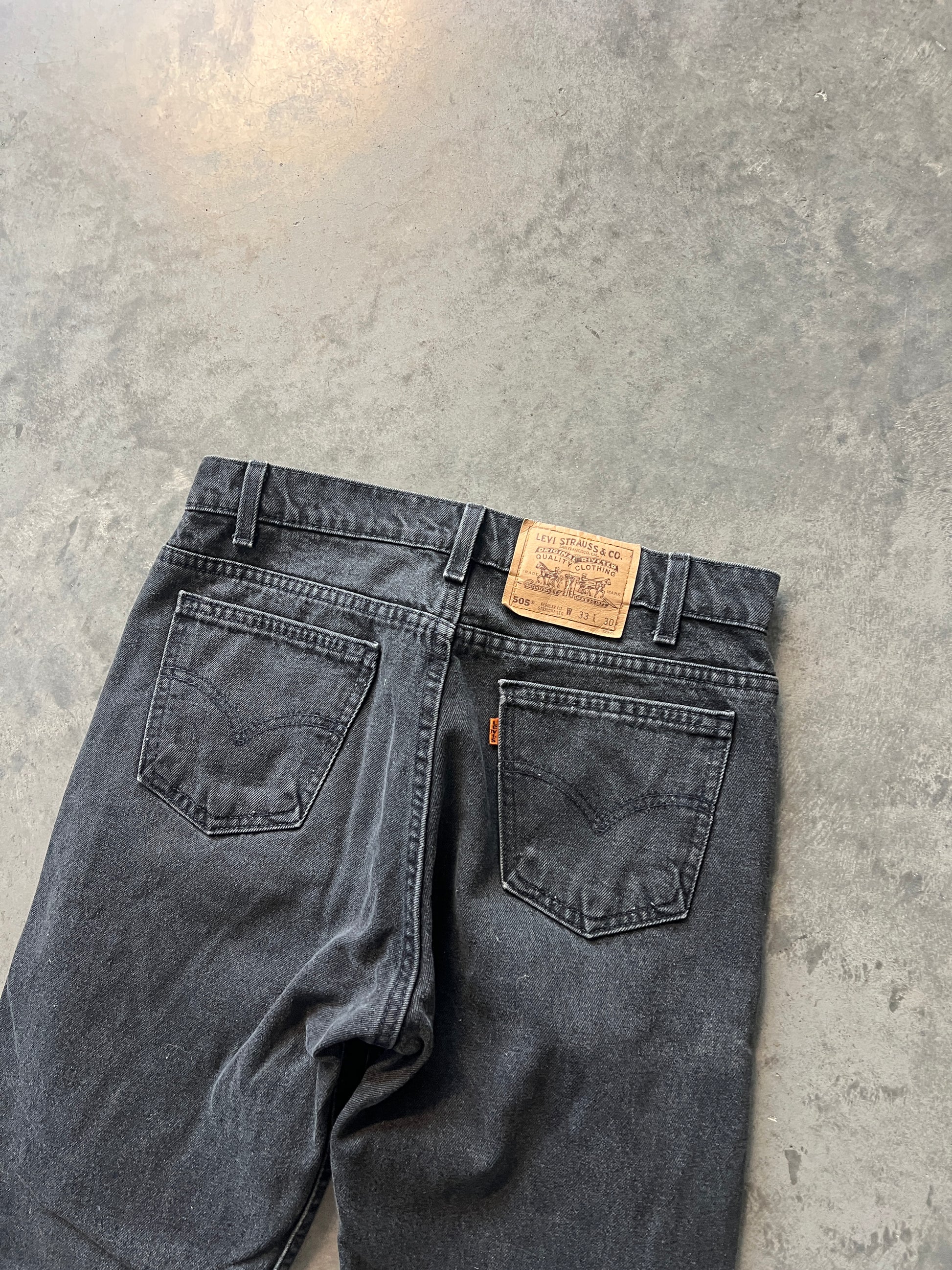 Vintage Black Levi 505 Pants - 33x30