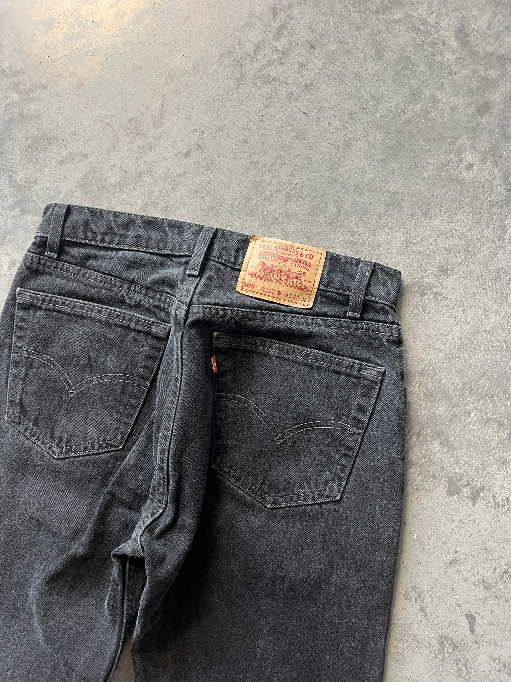 Vintage Black Levi 505 Pants - 32x32