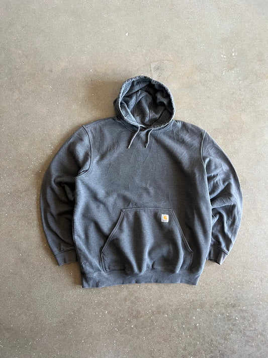 Vintage Dark Grey Carhartt Hoodie - XL