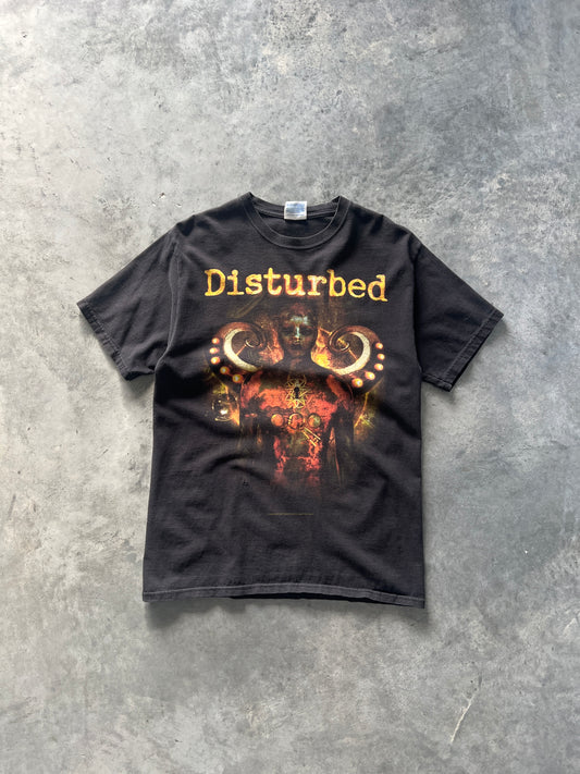 Vintage Black 00's Disturbed Band Shirt - XS/S