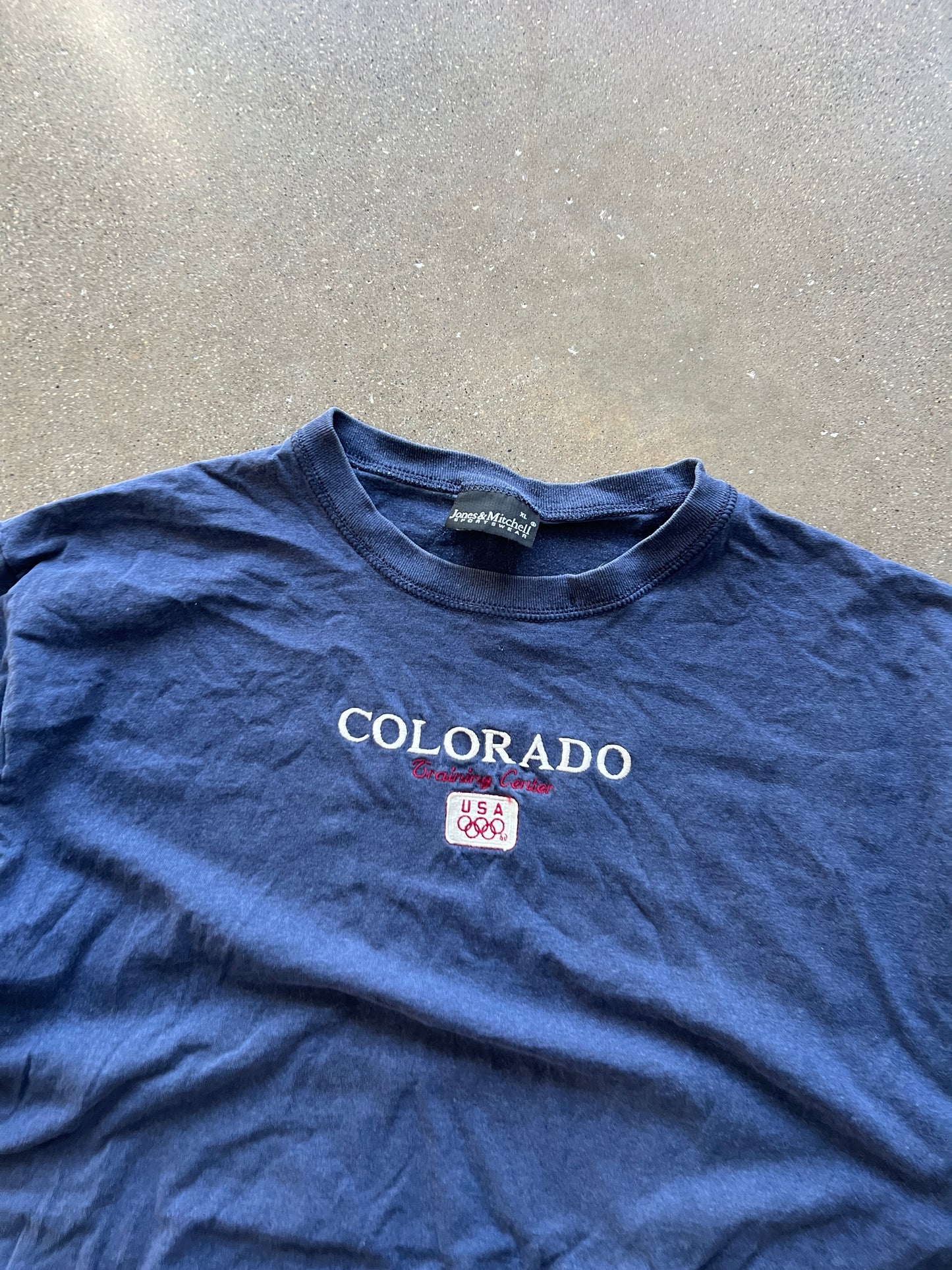 Vintage Navy Blue Colorado Spellout Shirt - XL