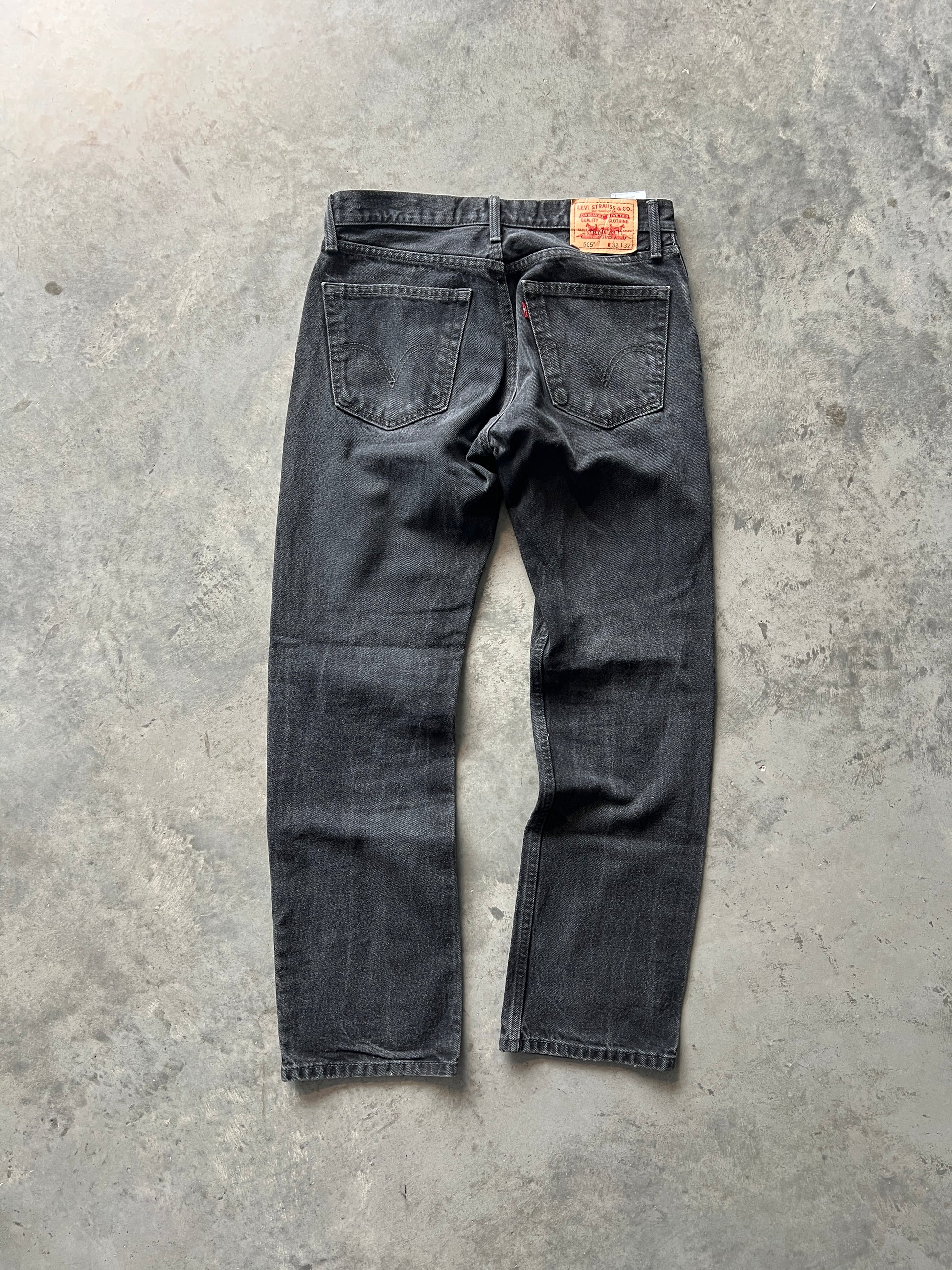 Vintage Black Levi 505 Baggy Pants - 32x32