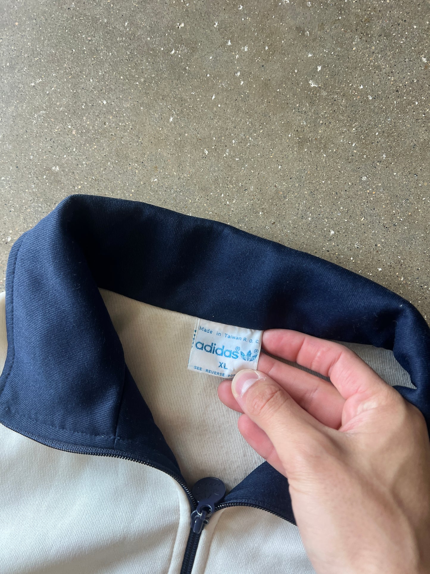 Vintage Blue Adidas Tracksuit Zip Jacket - XL