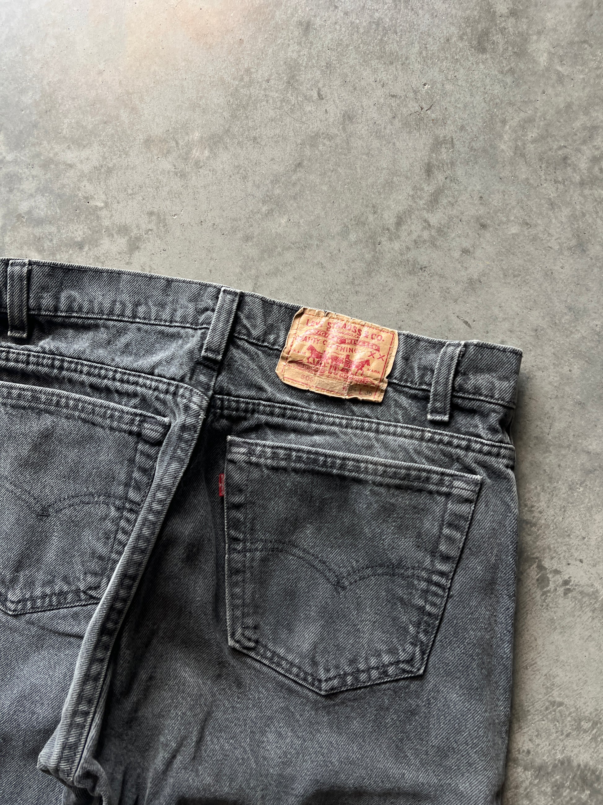 Vintage Faded Black Levi 505 Pants - 34x36