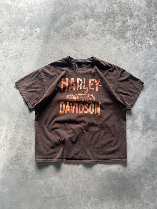 Vintage Dusty Brown Harley Davidson Shirt - L