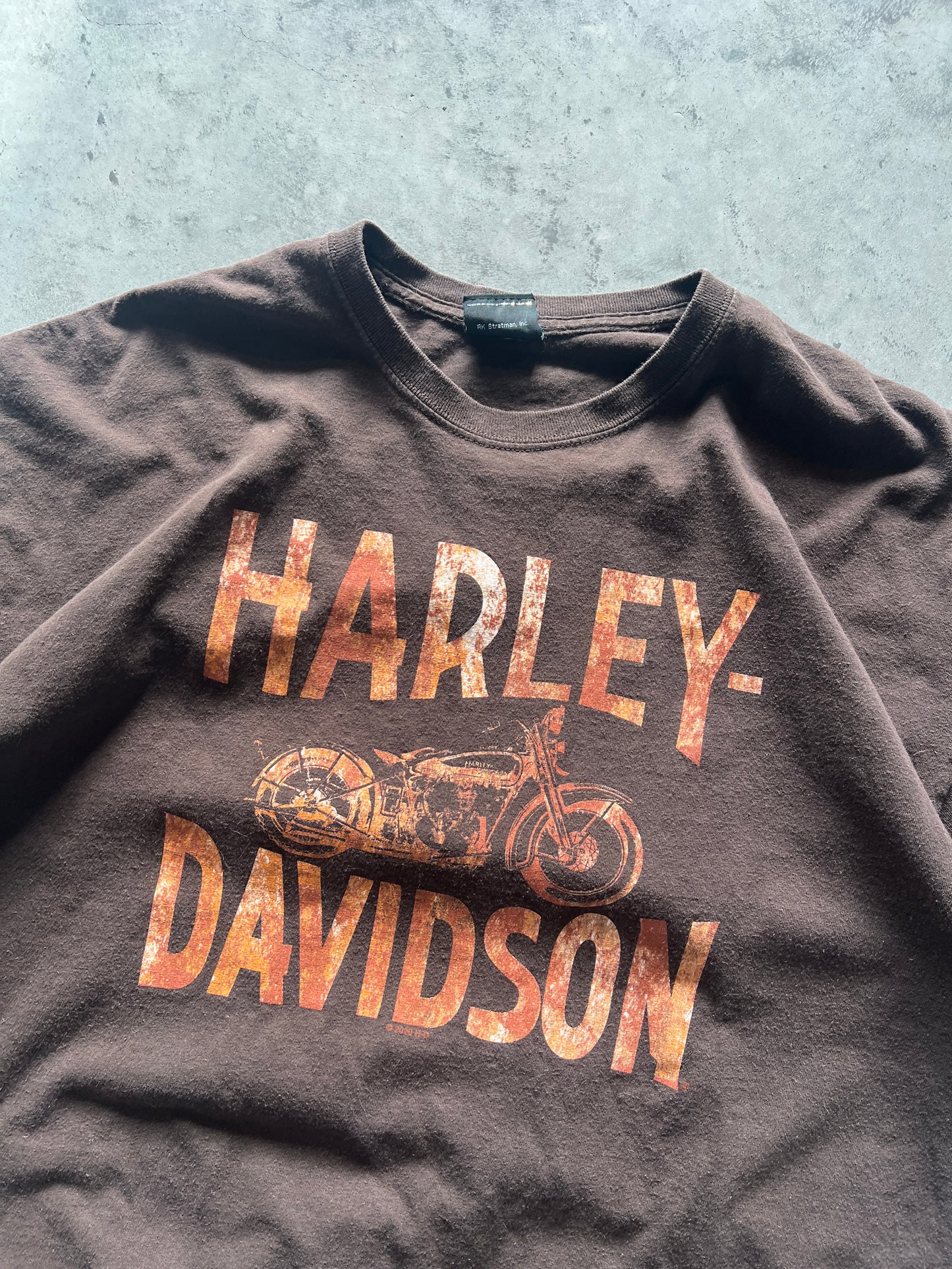 Vintage Dusty Brown Harley Davidson Shirt - L