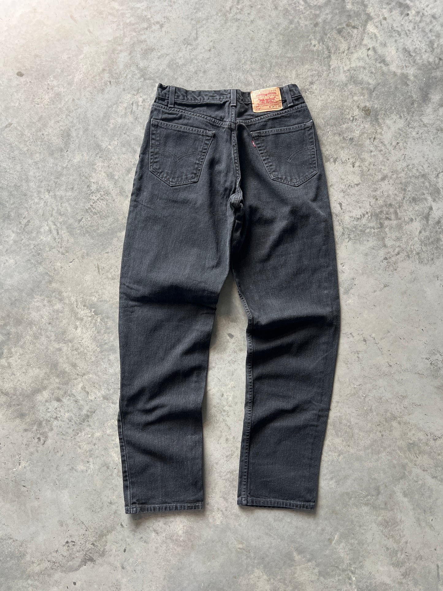 Vintage Black Levi 550 Baggy Pants - 34x36