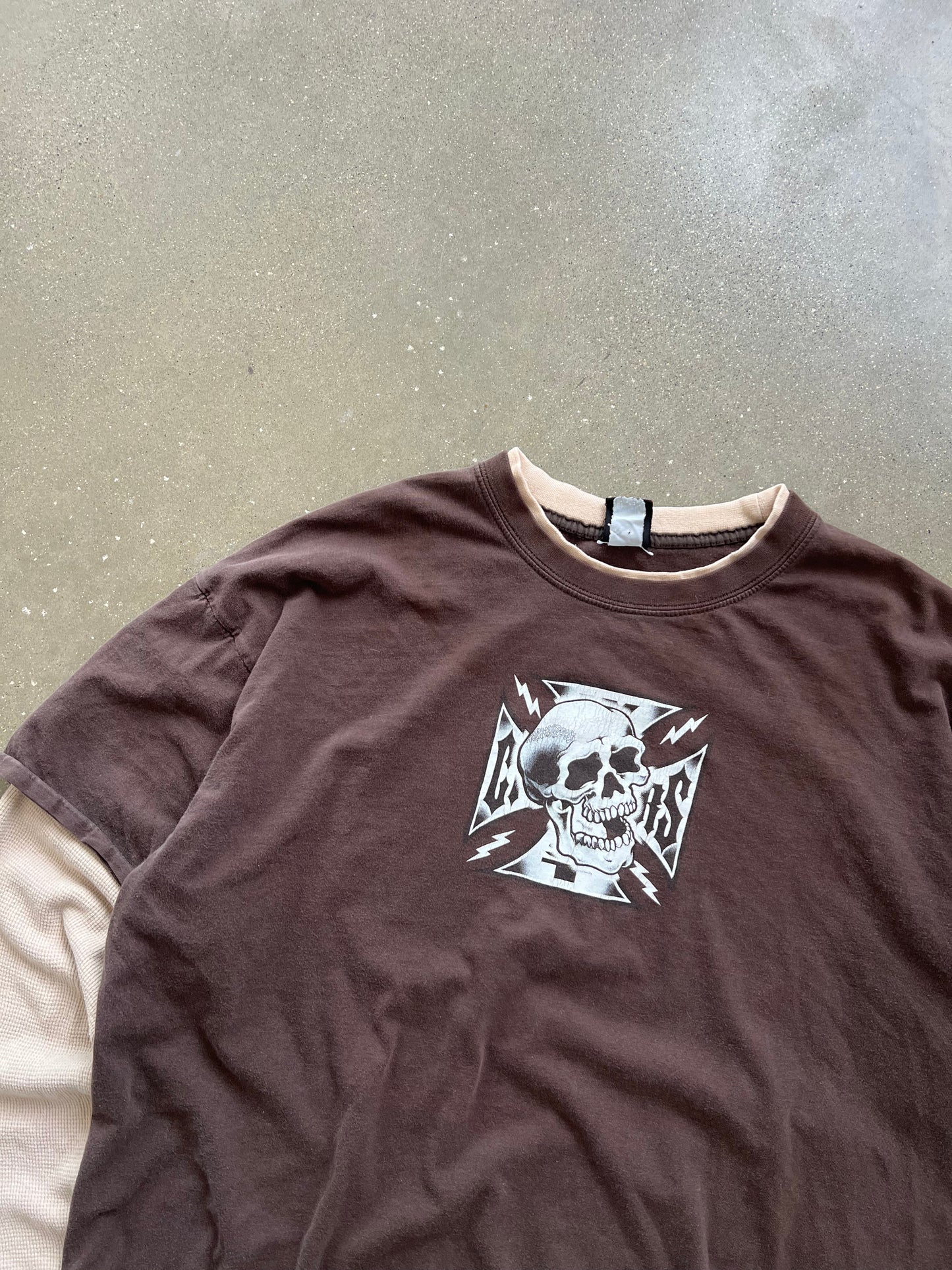 Vintage Brown West Coast Choppers Thermal - XL