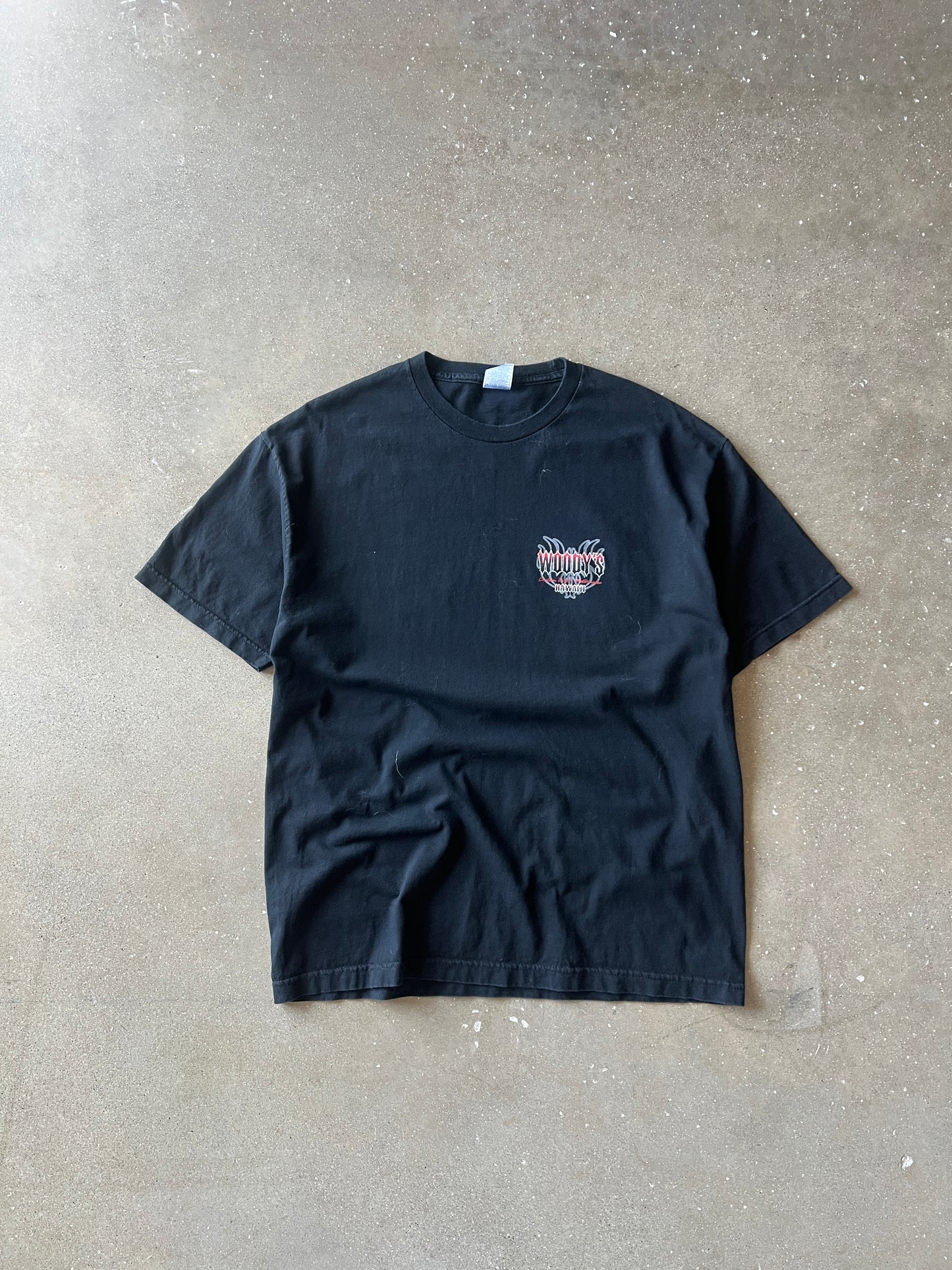 Vintage Black Biker Girl Shirt - L