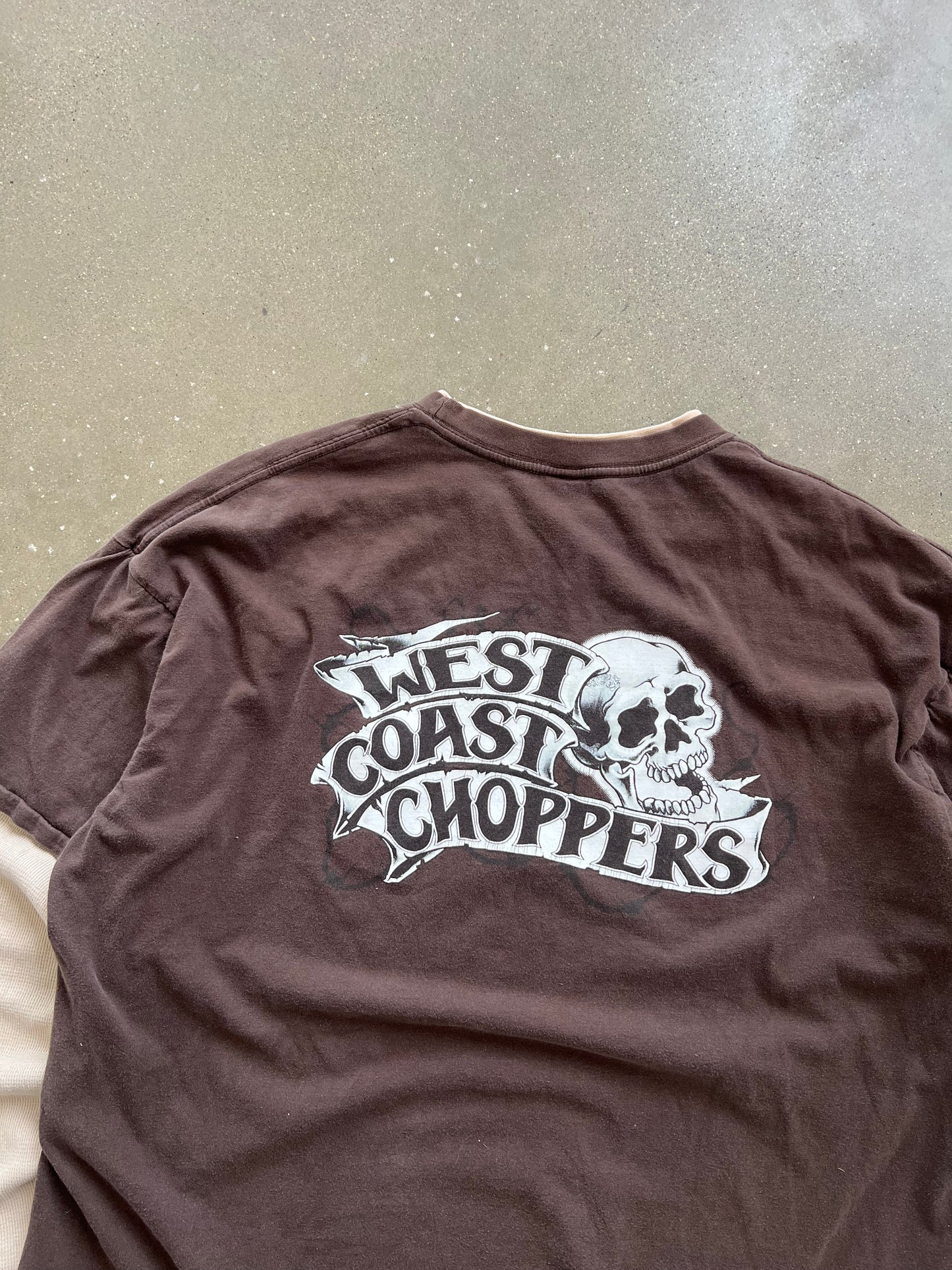 Vintage Brown West Coast Choppers Thermal - XL
