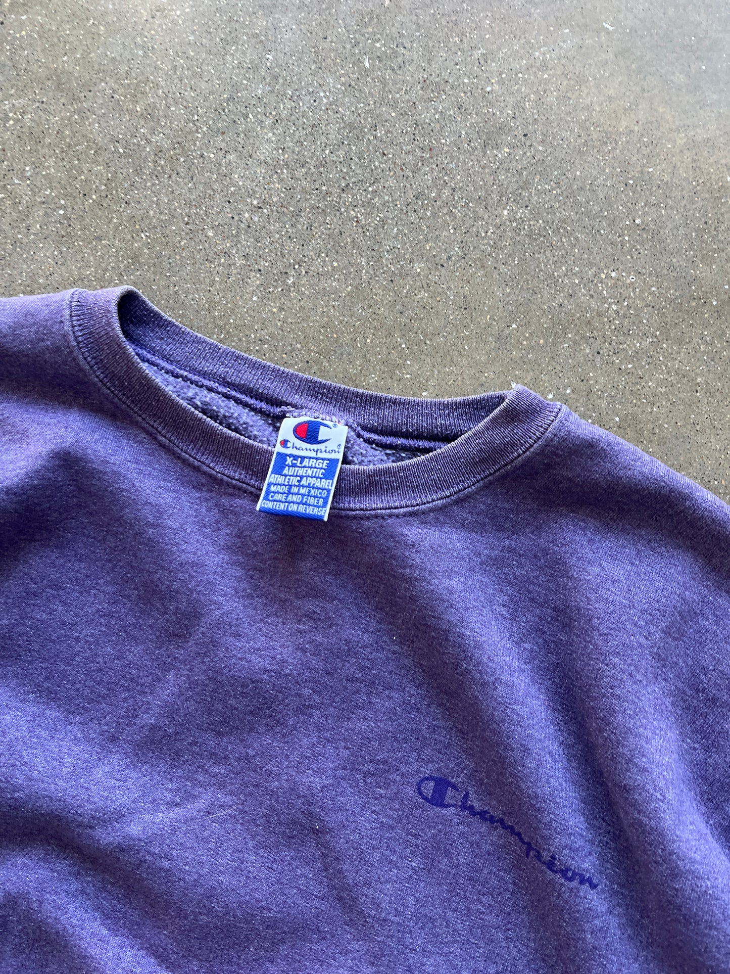 Vintage Purple 90s Champion Crew - XL