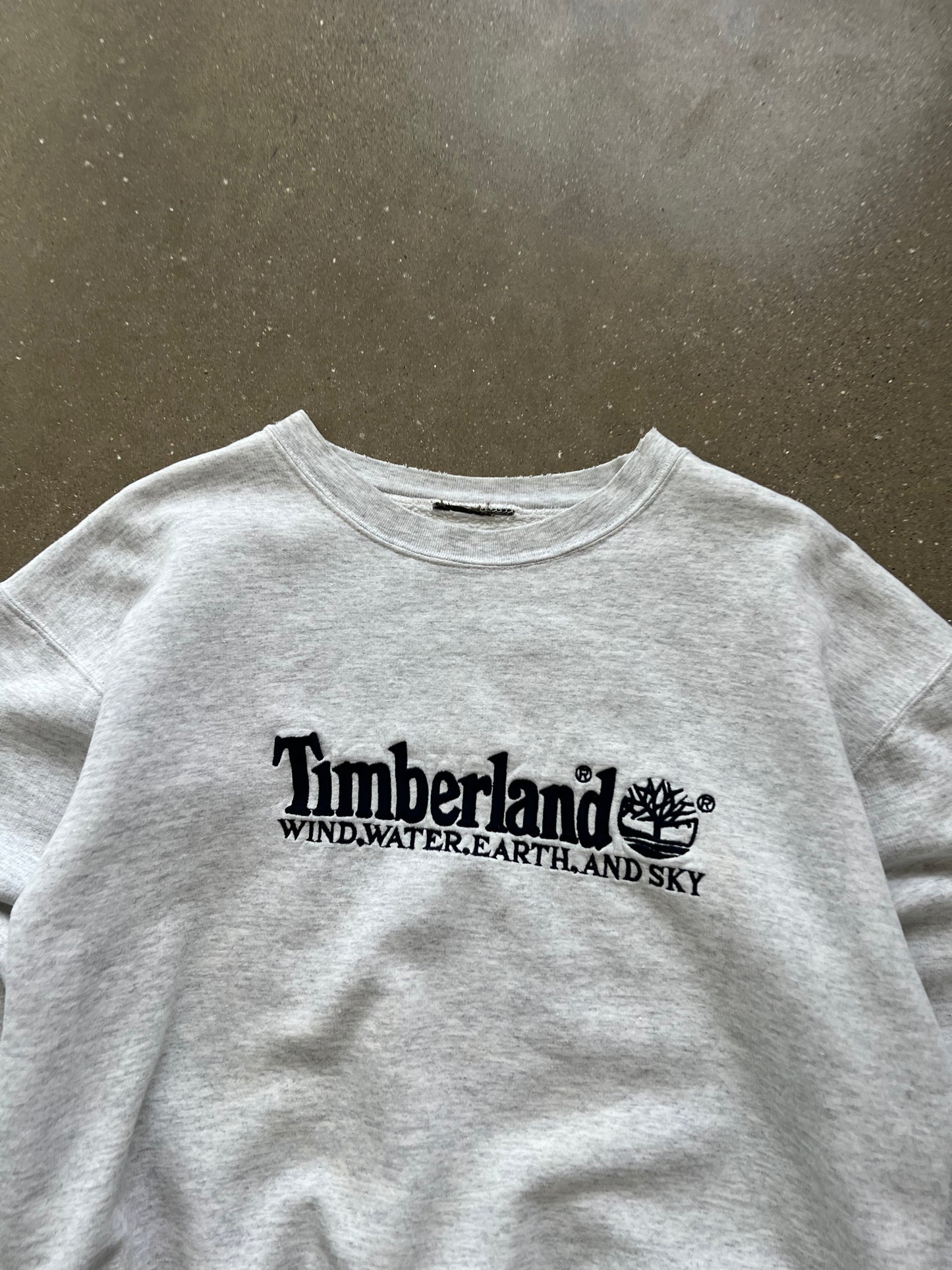 Vintage White Timberland Crew - L
