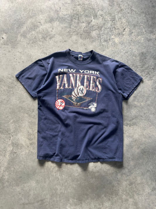 Vintage Deep Blue Yankees Championship Shirt - L