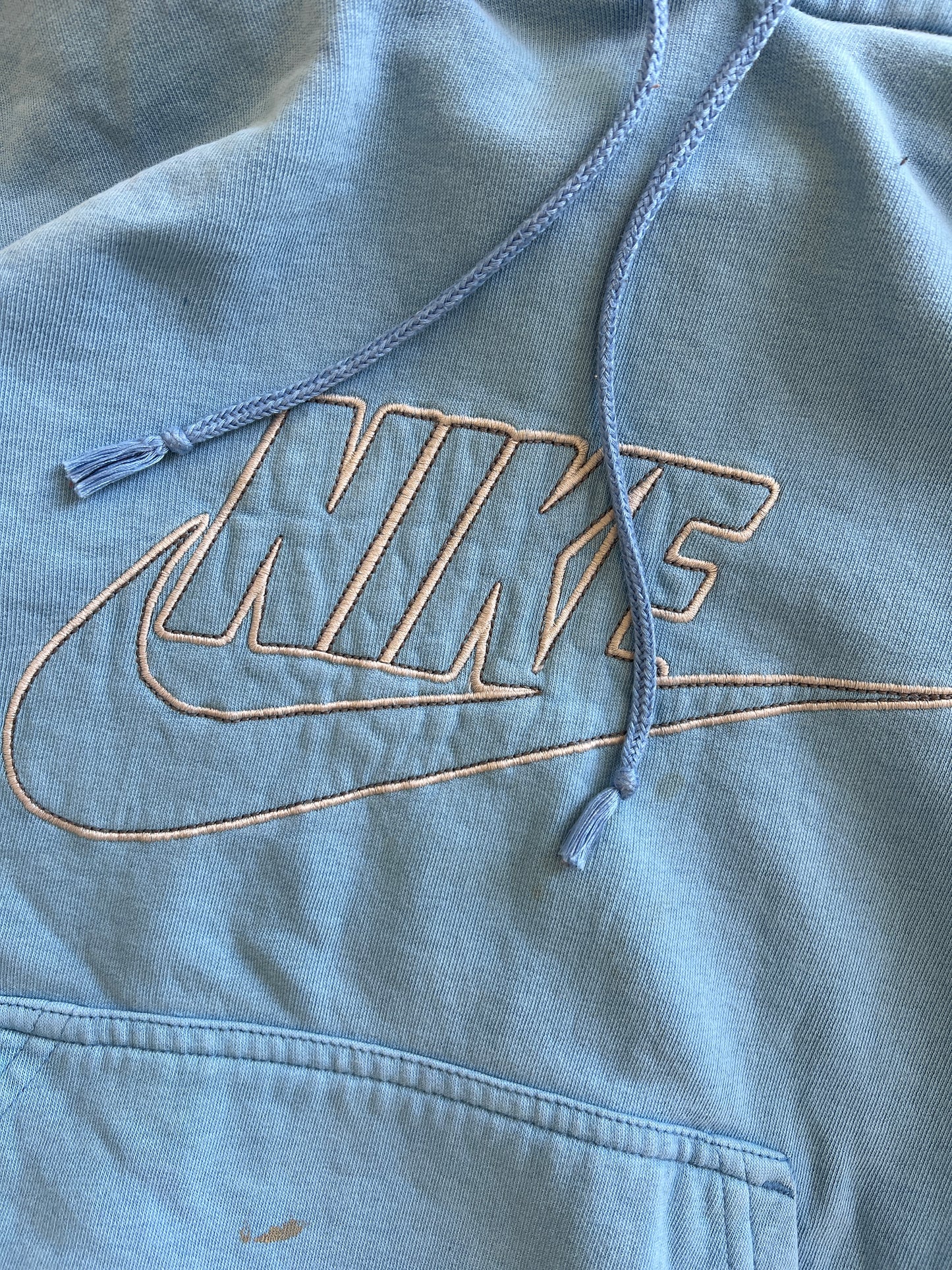 Vintage Blue Nike Spellout Hoodie - M