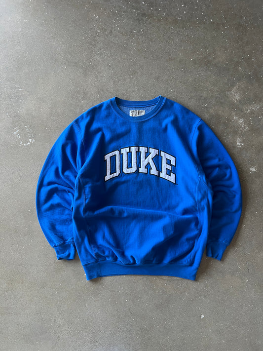 Vintage Blue Duke Spellout Crew - XL