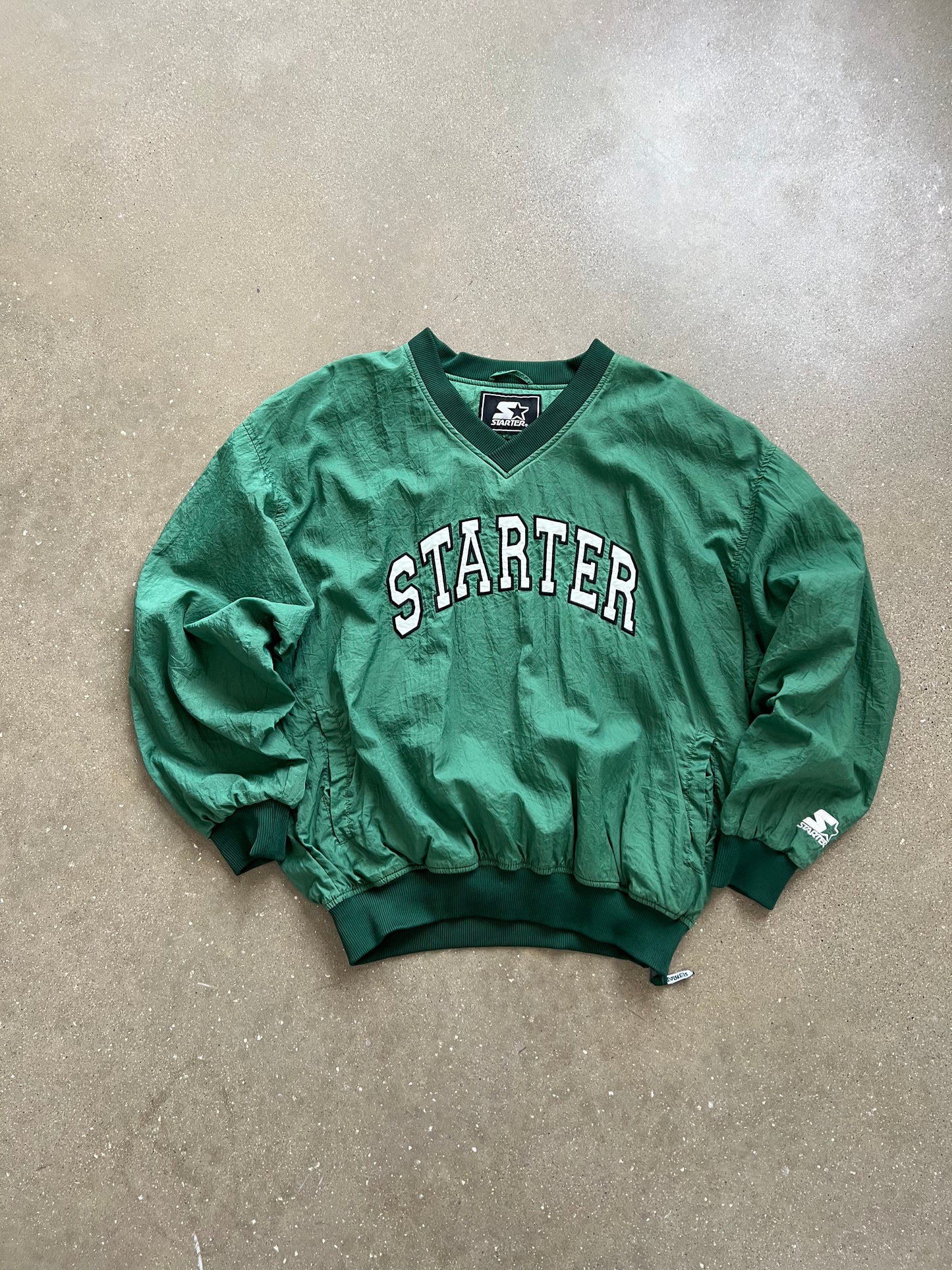 Vintage Green Starter Windbreaker Jacket - L